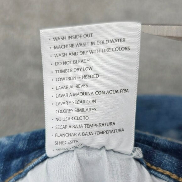 Kancan Mid Rise Ankle Skinny Jeans 3XL Medium Wash Blue Distressed Frayed Hems - Picture 8 of 11